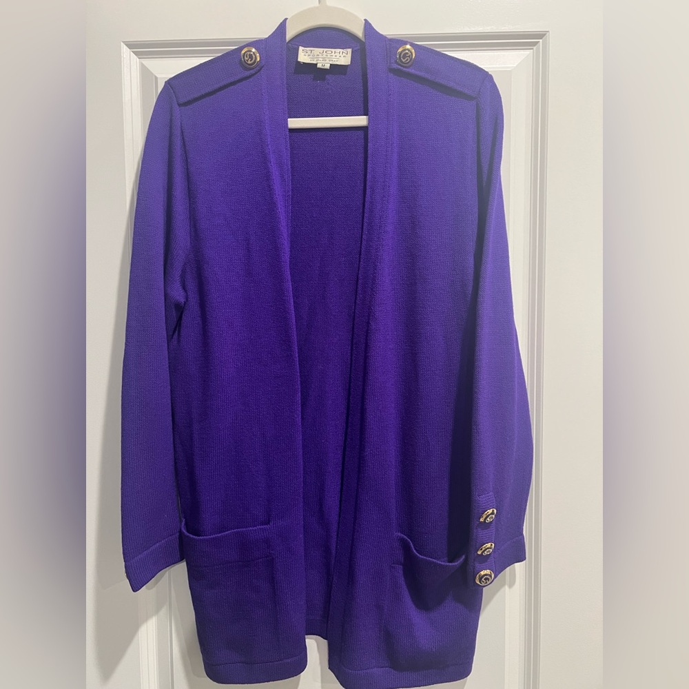 St. John Sport Purple Cardigan